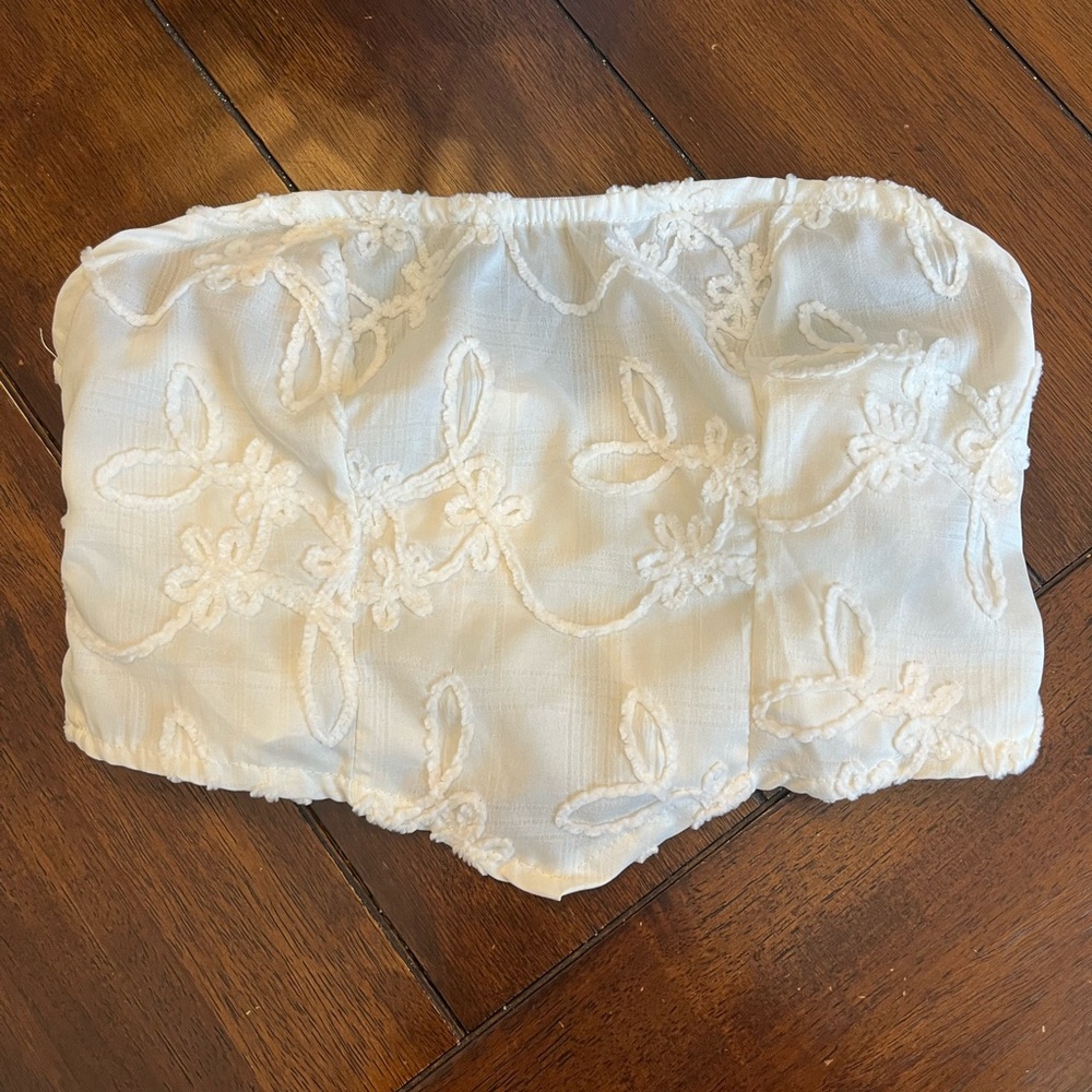 Floral Crop Bandeau Top